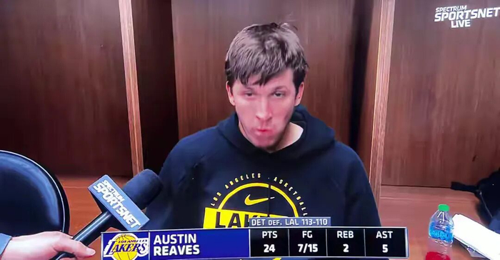 湖人110-113惜败活塞 里夫斯24分引领逆境反击